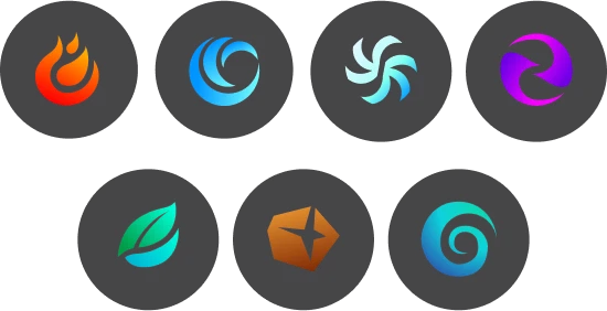 The seven elements of Caltherra
